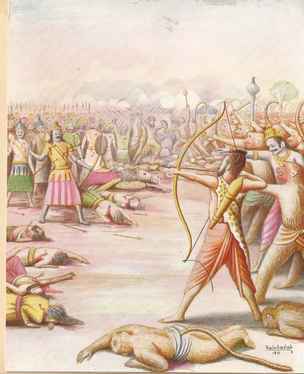 Indrajit -maalauksen tappaminen tekijältä Balasaheb Pandit Pant Pratinidhi