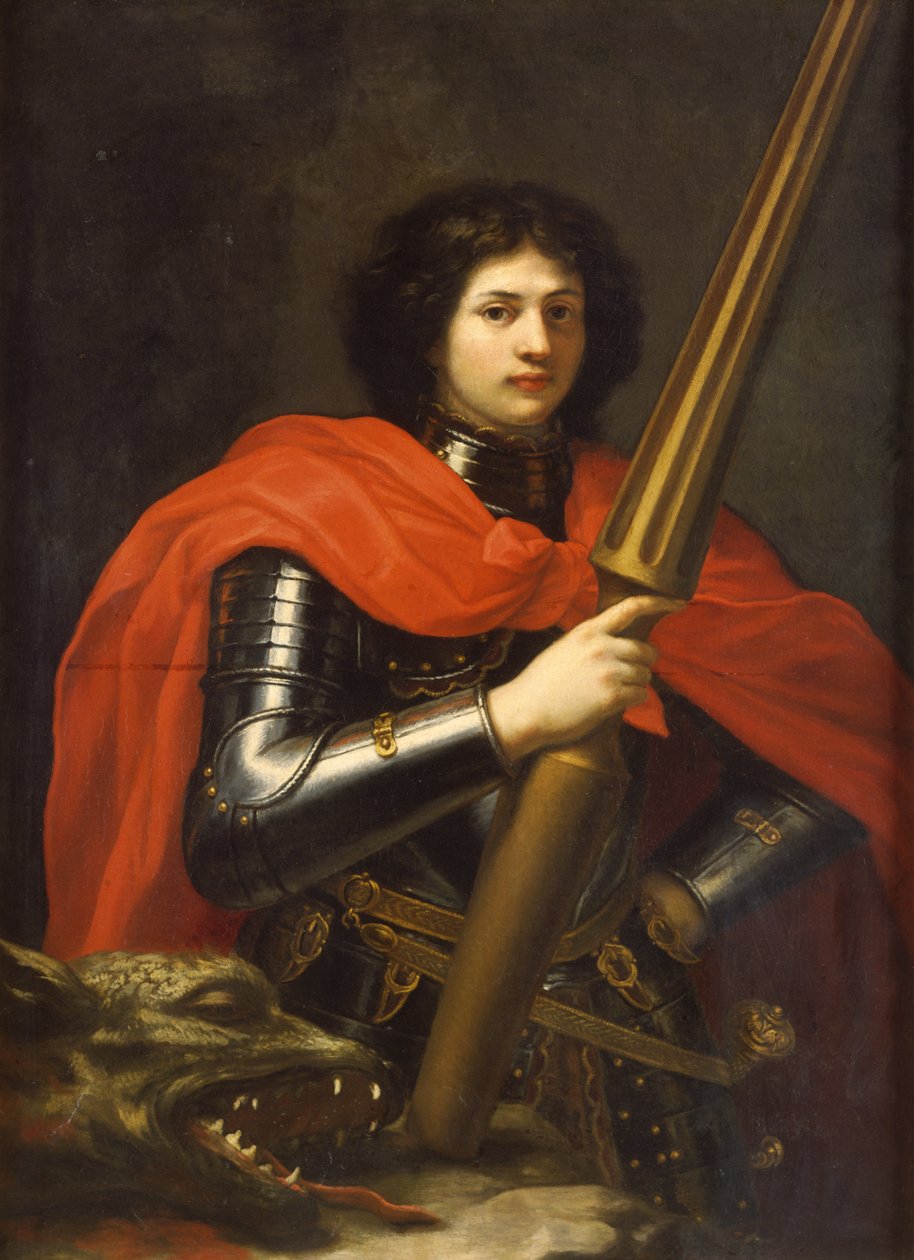 Saint George (öljy kankaalle) tekijältä Baldassare  Franceschini