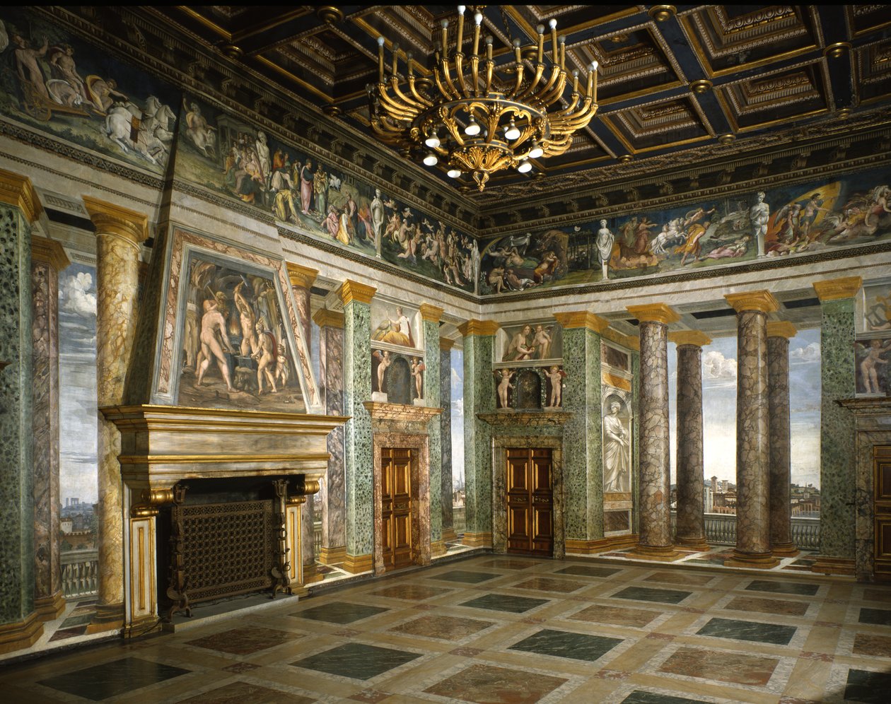 Hall of Perspectives (fresko) tekijältä Baldassarre Peruzzi
