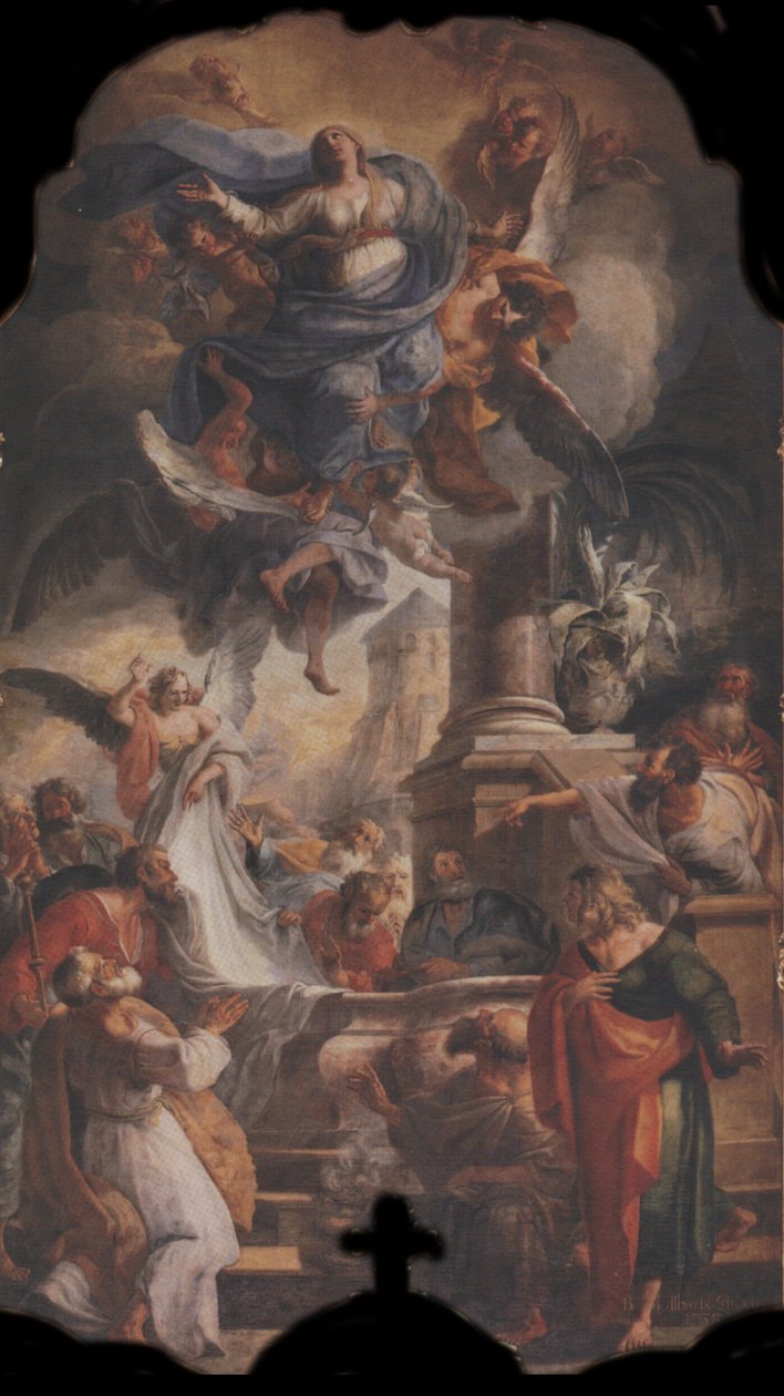 Hochaltarblatt: Himmelfahrt Mariens tekijältä Balthasar Augustin Albrecht