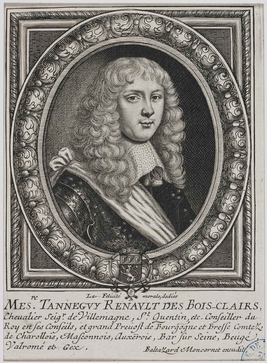 Muotokuva Tanneguy Regnault des Boisclairsista Balthasar Montcornetissa tekijältä Balthazar Moncornet