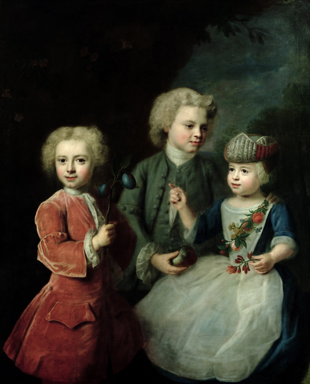 Valtuuston jäsen Barthold Heinrich Brockesin lapset (1680-1747) tekijältä Balthasar Denner