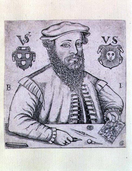 Virgilius Solisin (1514-62) muotokuva saksalaisesta taidegraafikosta tekijältä Balthasar Jenichen