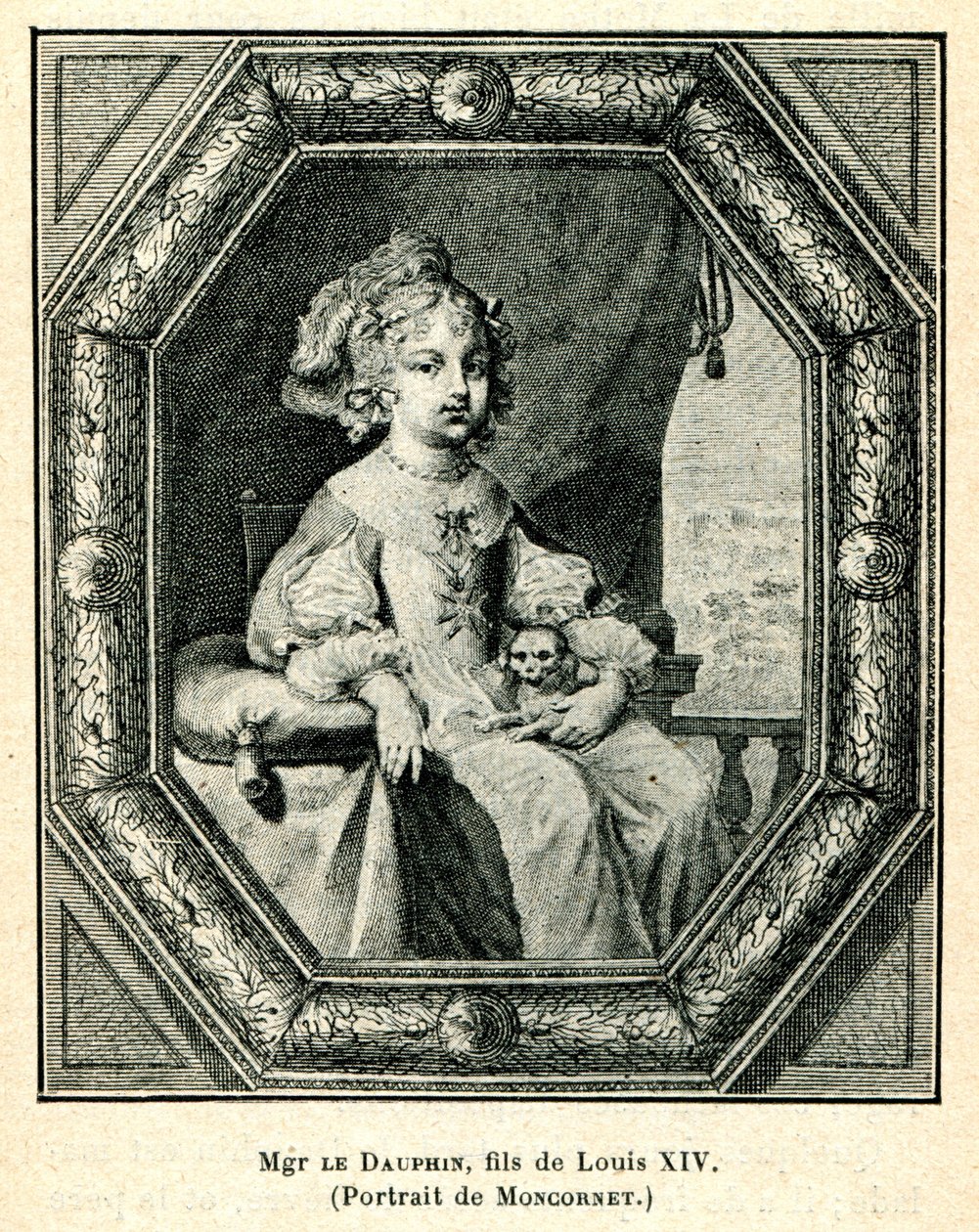 Cabanès, ruhtinaiden koulutus005 Dauphin, Ludvig XIV:n poika, herra Dauphin tekijältä Balthasar Moncornet