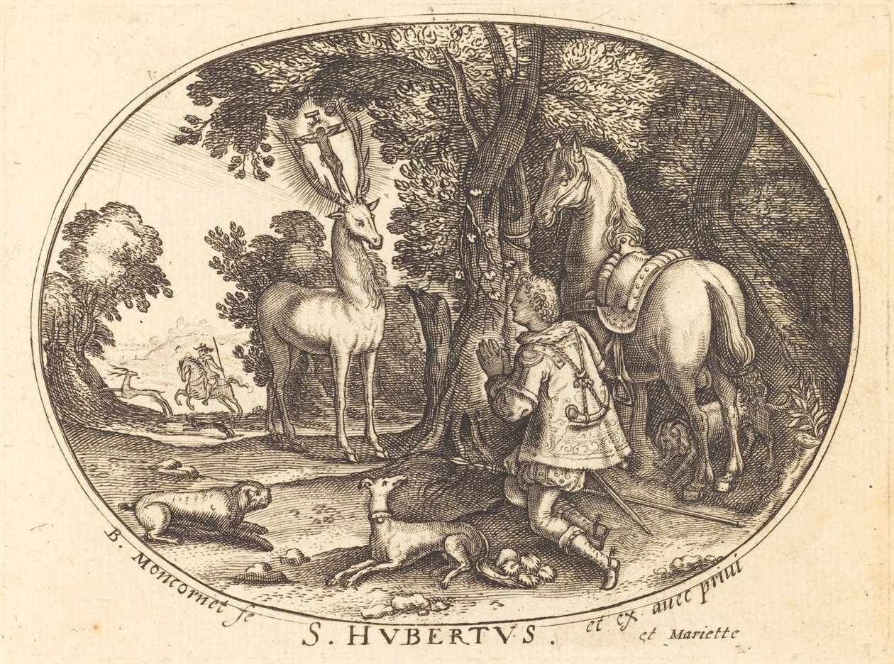 Pyhän Hubertin visio tekijältä Balthasar Moncornet