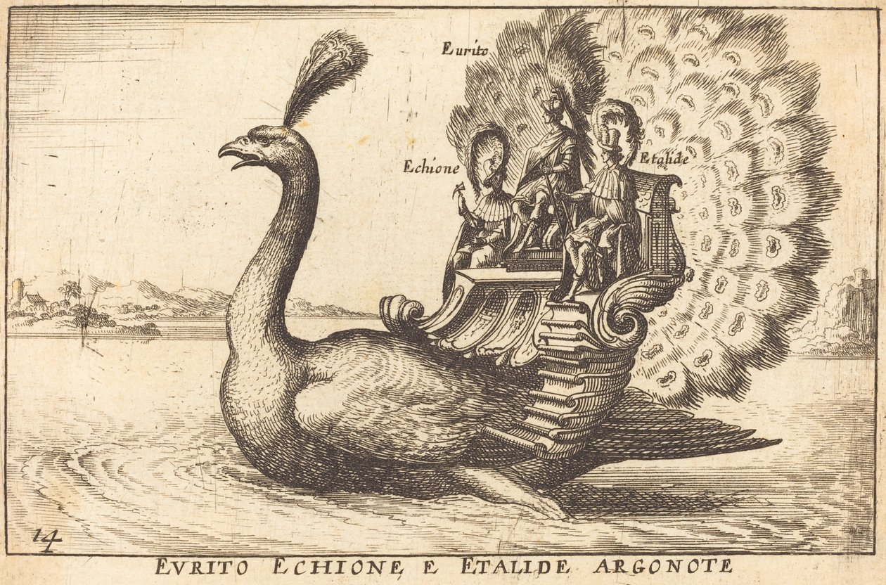 Evrytus Echione Etalides the Argonautista tekijältä Balthasar Moncornet after Remigio Cantagallina