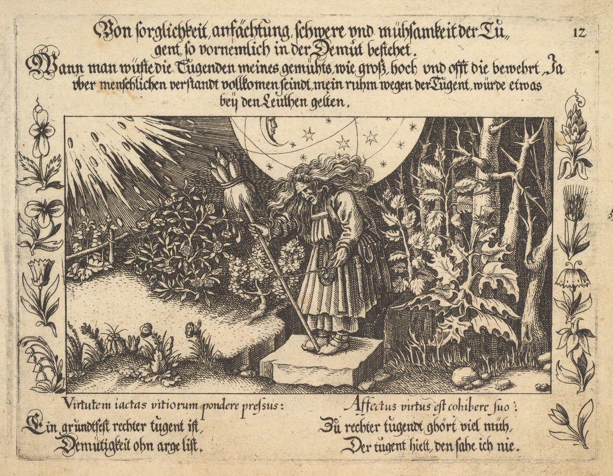 Huolellisesta arvostuksesta, raskaudesta ja hyveen työstä, erityisesti nöyryydestä..., 1652. tekijältä Balthasar Schwan