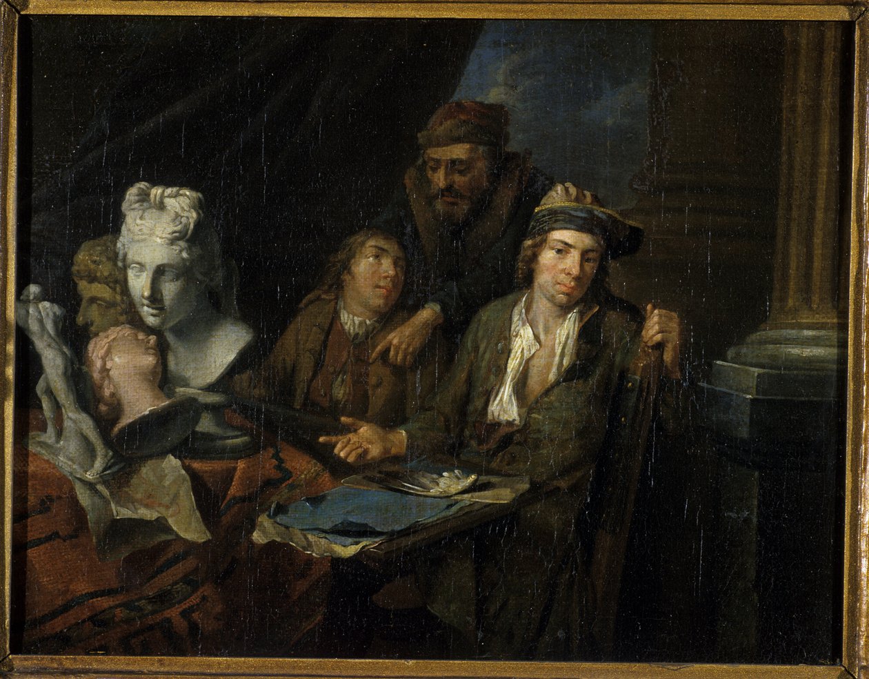 Taiteilijastudio, 1703 tekijältä Balthasar van den Bossche