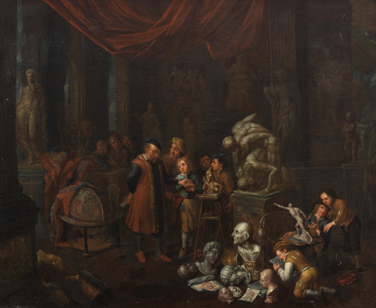 Kuvanveistäjän ateljee tekijältä Balthasar van den Bossche