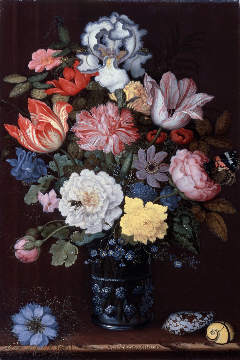 Kukkaasetelma kuorilla tekijältä Balthasar van der Ast