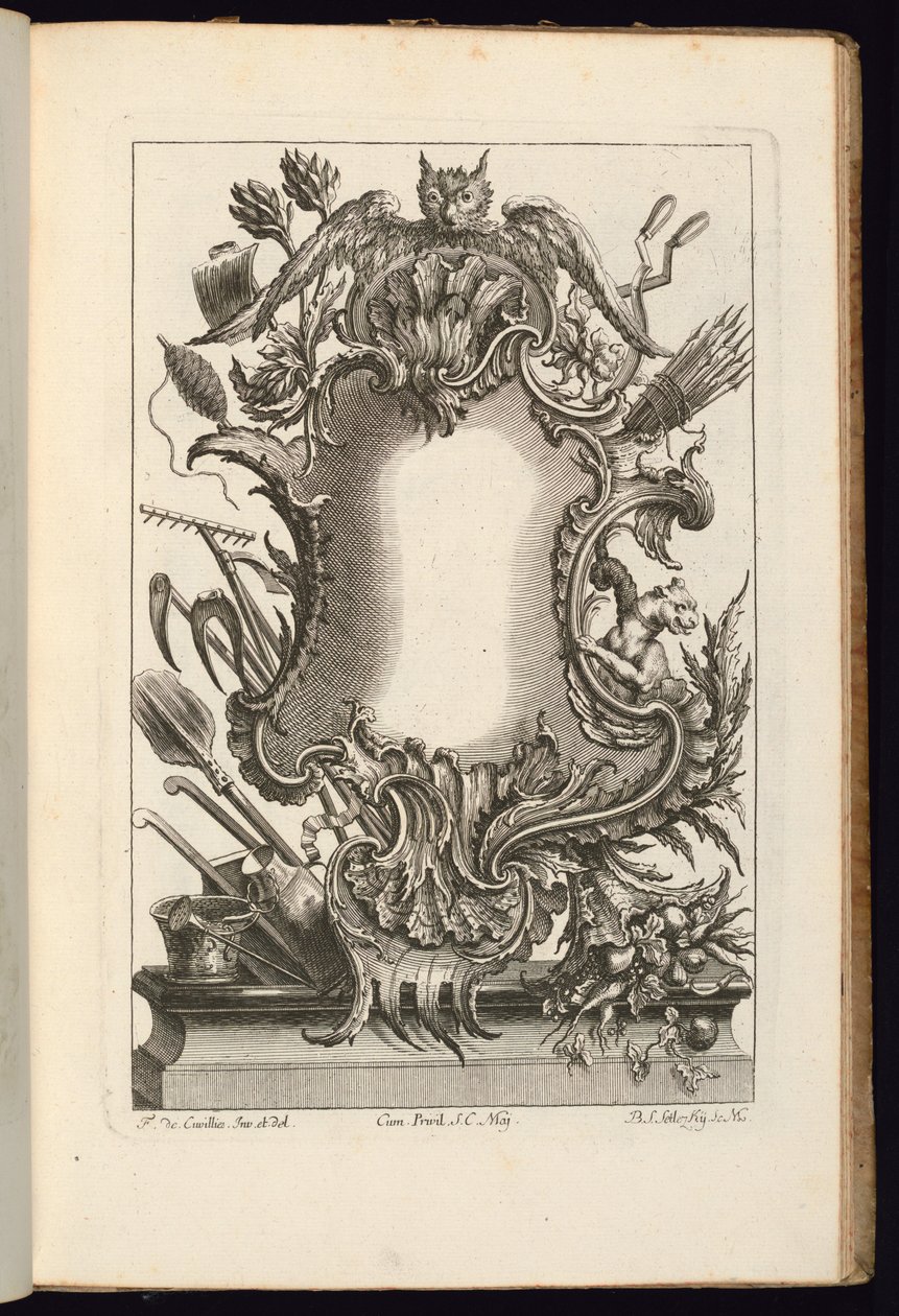 Cartouche with Pöllö, Kirja epäsäännöllisistä kartoista tekijältä Balthazar Sigismond Setlezky