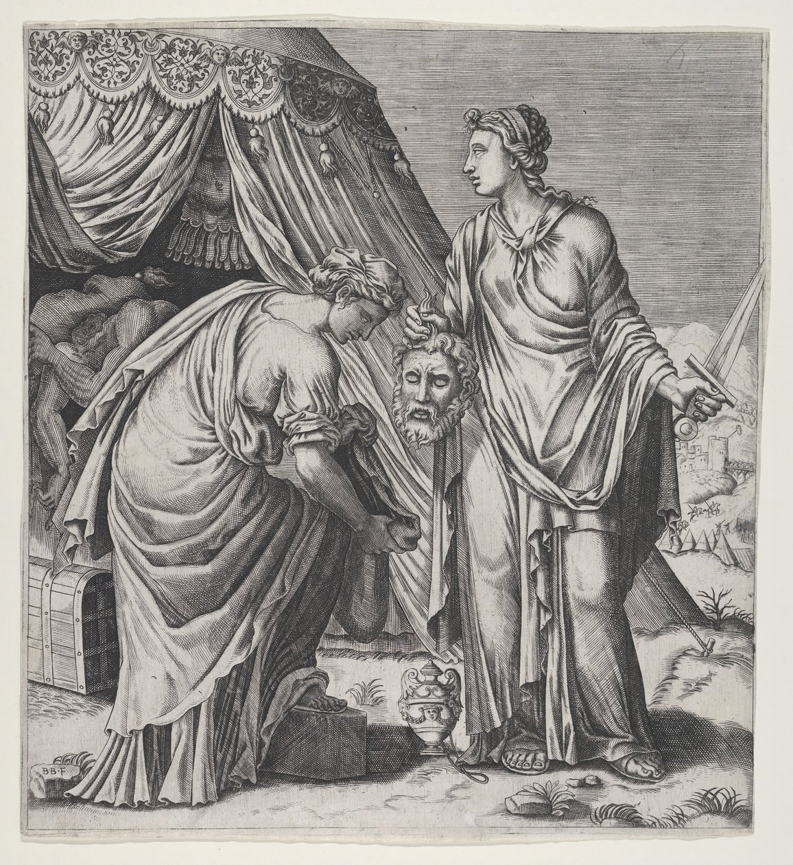 Judith Holofernesin pään kanssa. tekijältä Balthazar van den Bos