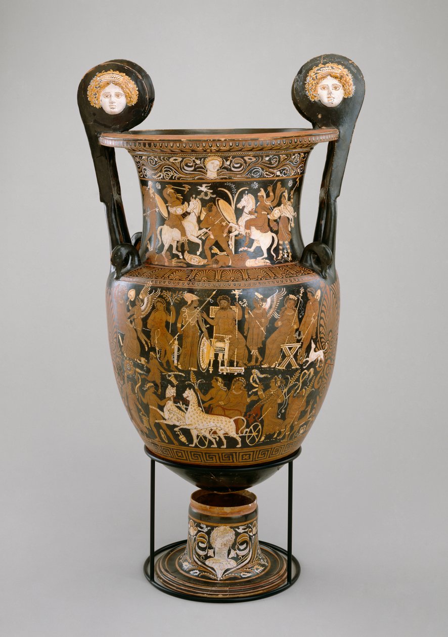 Volute krater, Apulia, 320-310 eKr. (savi) (katso myös 321232) tekijältä Baltimore Painter