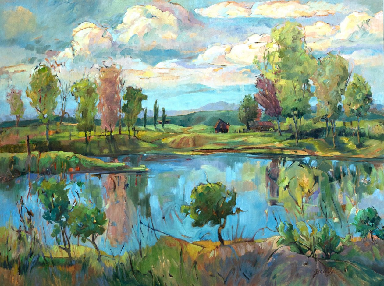 Allas, n.1990-2005 (öljy kankaalle) tekijältä Barbara Cleary