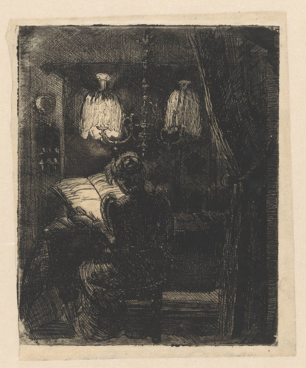 Sientje Mesdag-van Houten lukemassa pöydässä tekijältä Barbara Elisabeth van Houten