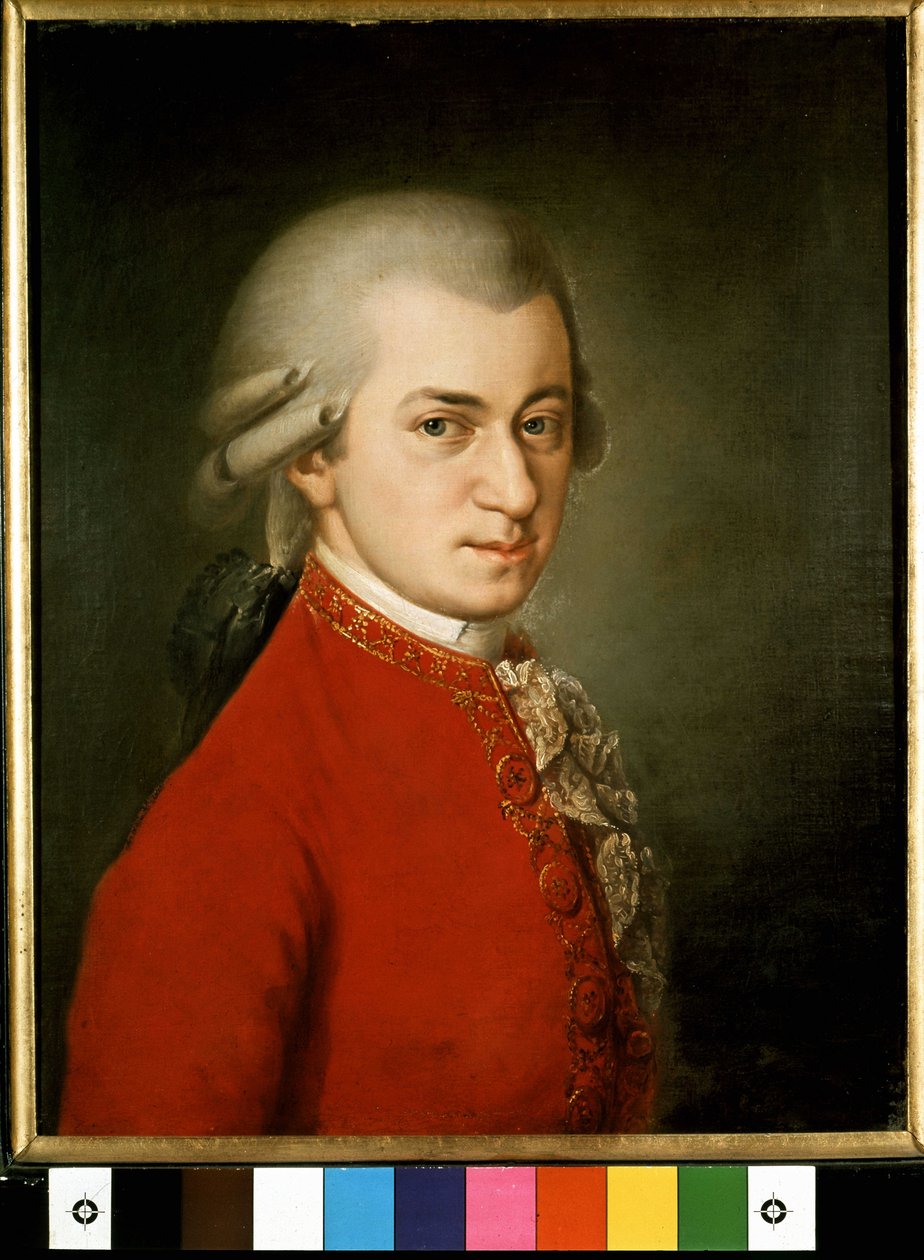Wolfgang Amadeus Mozartin (1756-1791) muotokuva - Barbara Krafftin maalaus tekijältä Barbara Krafft