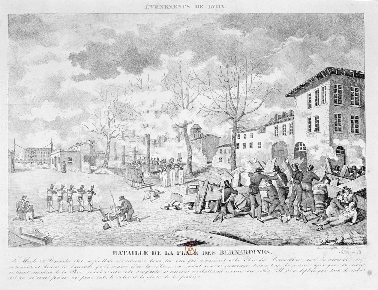 Lyonin silkkityöntekijöiden kapina, 22. marraskuuta 1831, 1832 tekijältä Bardoz