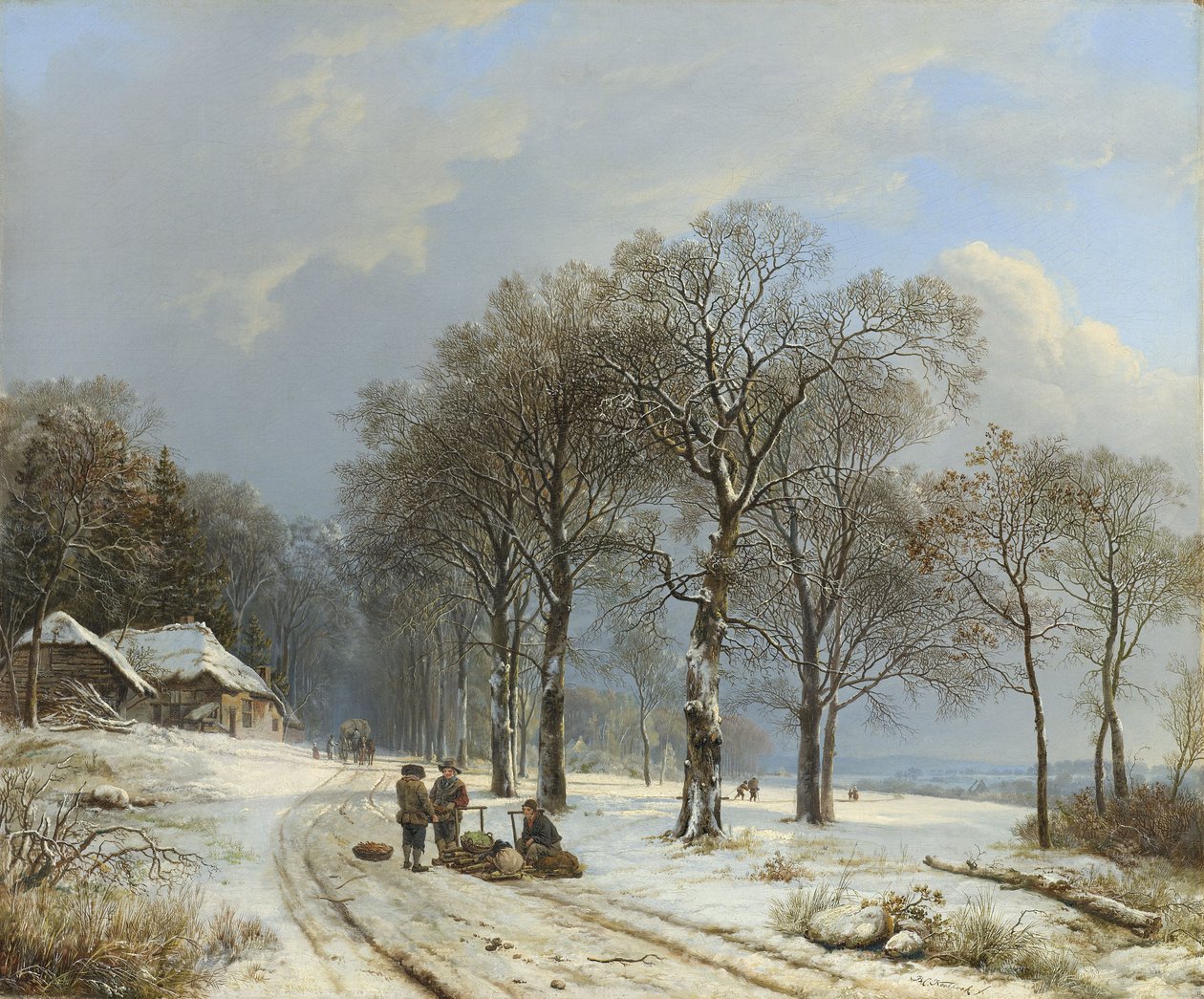 Talvimaisema, 1835-8 tekijältä Barend Cornelis Koekkoek