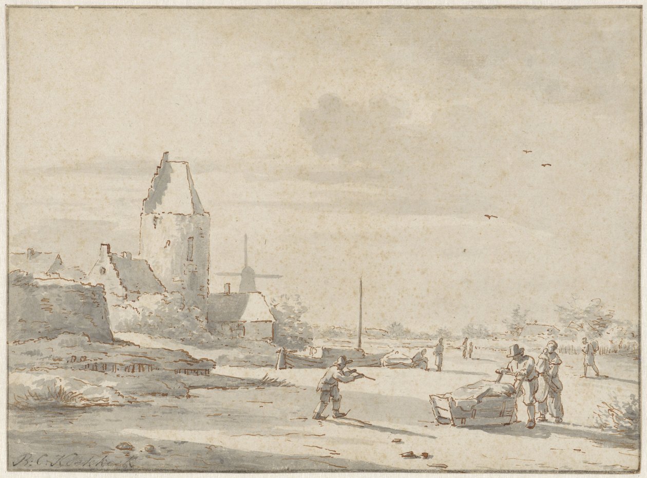 Talvimaisema tekijältä Barend Cornelis Koekkoek (attributed to)