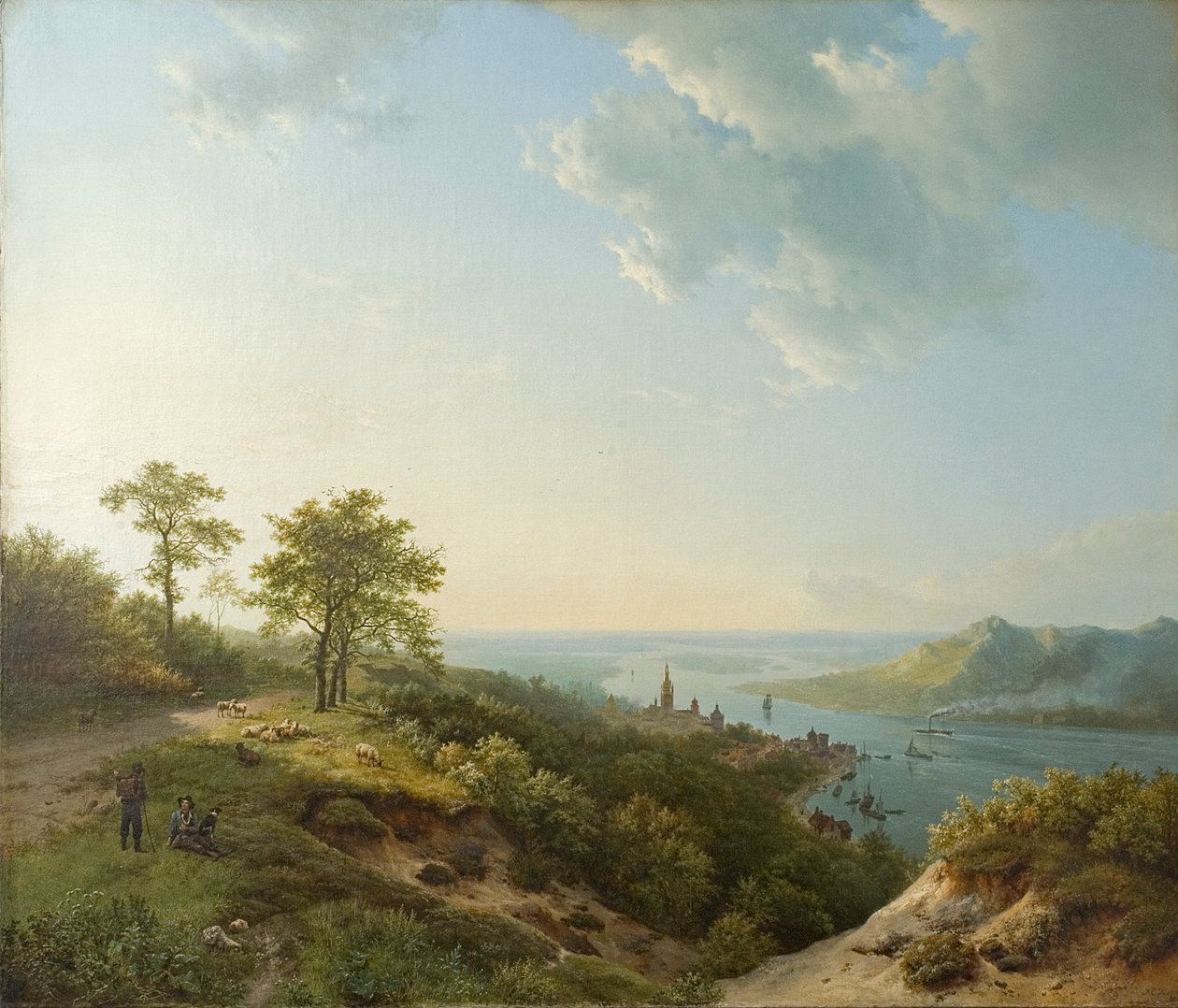 Näkymä Heidelbergiin, 1837 tekijältä Barend Cornelis Koekkoek