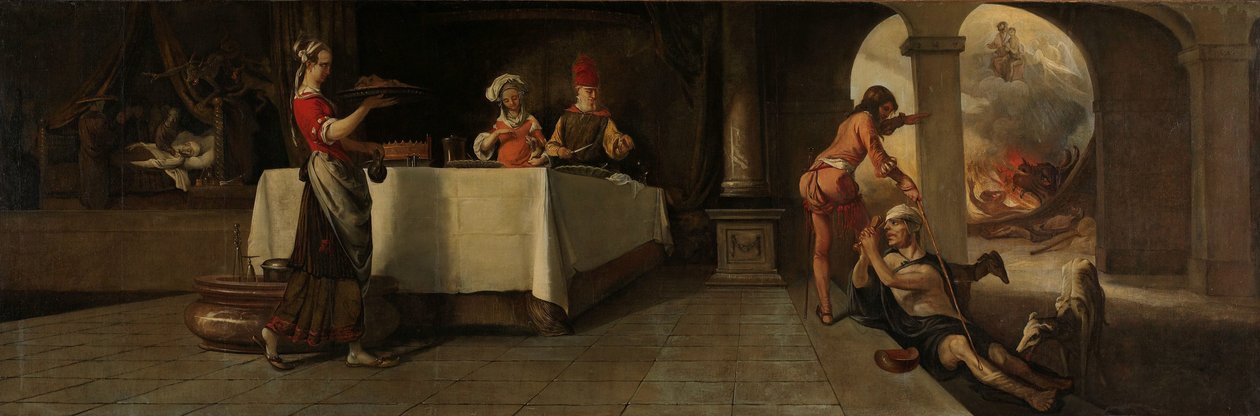 Lasarus ja rikas mies tekijältä Barent Fabritius