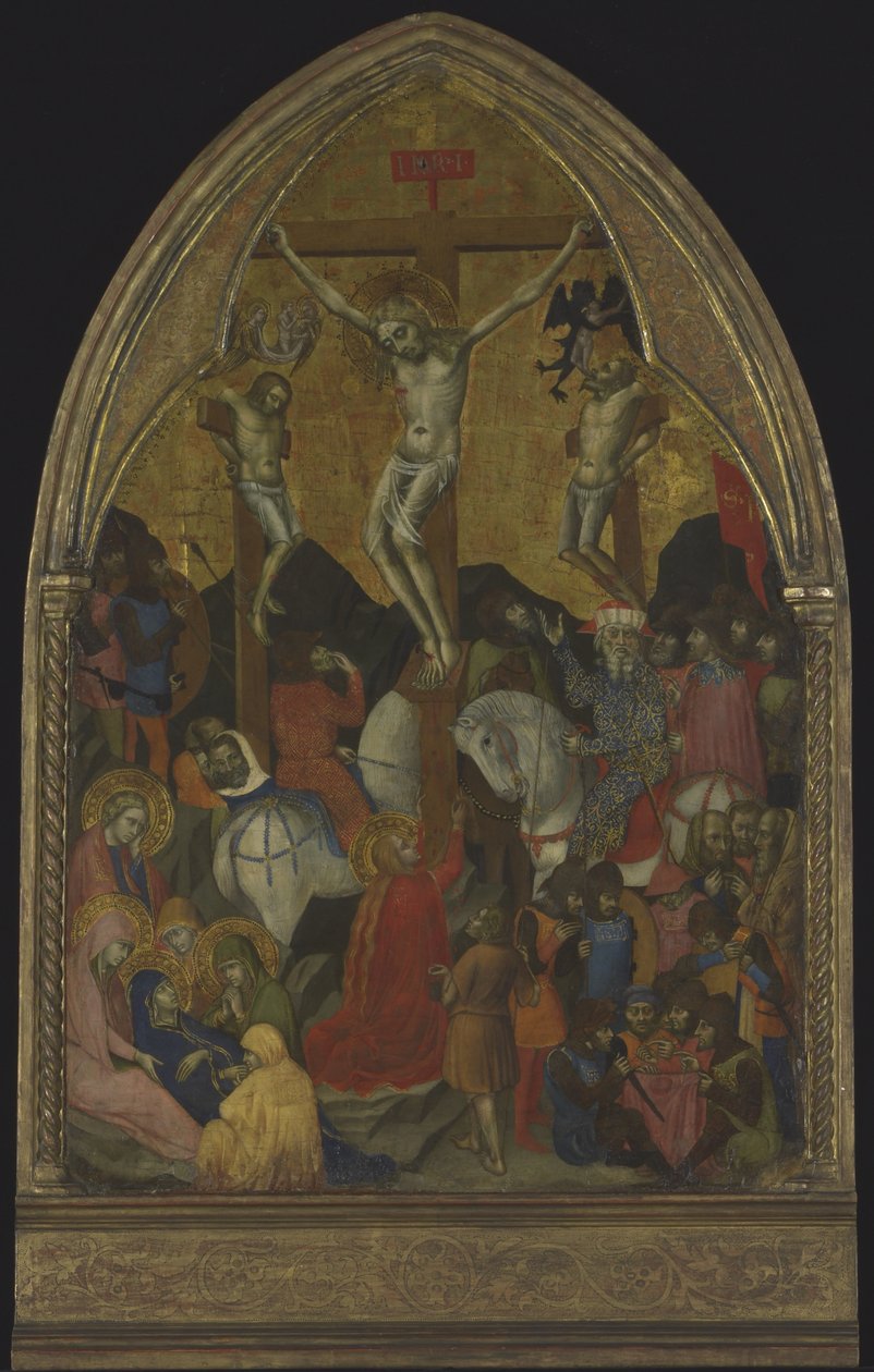 Ristiinnaulitseminen, n. 1375 (tempera ja kulta puulla) tekijältä Barnaba da Modena