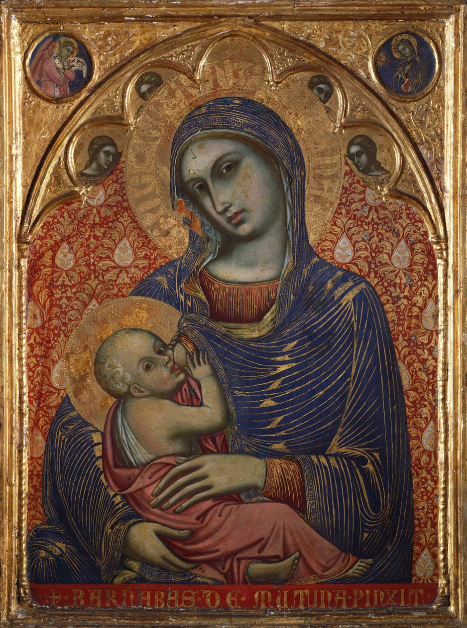 Madonna imettävä lapsi Barnaba da Modena (aktiivinen 1361-1383) tekijältä Barnaba da Modena