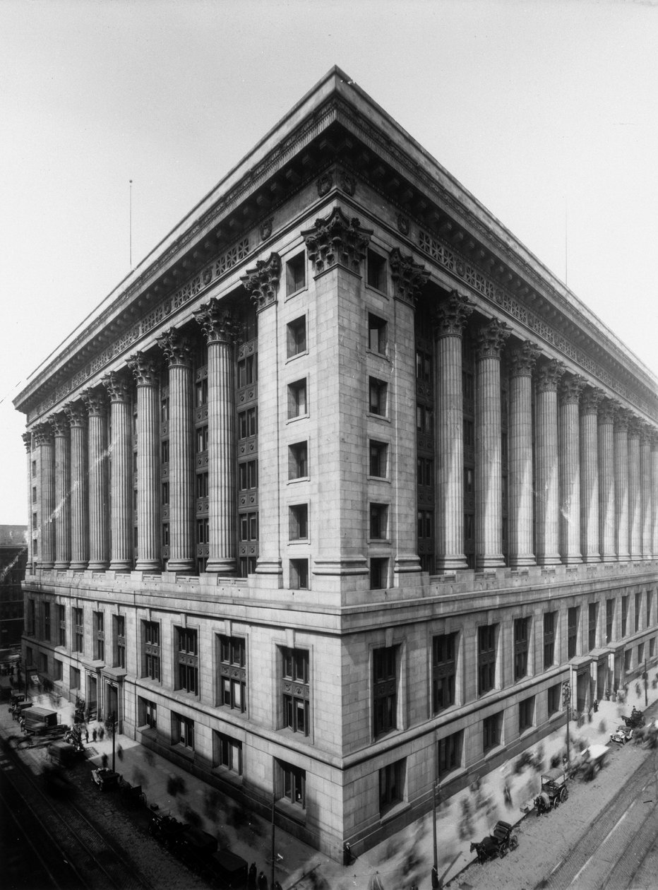 City Hall and County Building, Chicago, Illinois, USA, n. 1905 (b/w kuva) tekijältä Barnes and Crosby