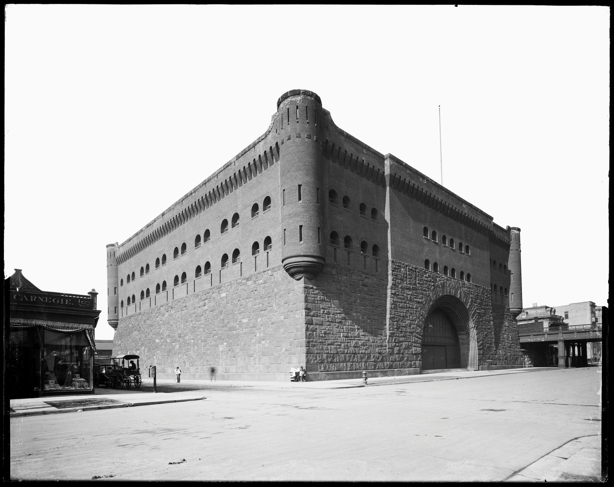 First Regiment Armory, Chicago, Illinois, USA, n. 1891 (b/w kuva) tekijältä Barnes and Crosby