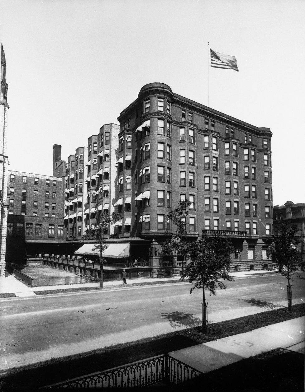 Metropole Hotel (myöhemmin Lexington Hotel), Chicago, Illinois, USA, noin 1900 (s/w-kuva). tekijältä Barnes and Crosby