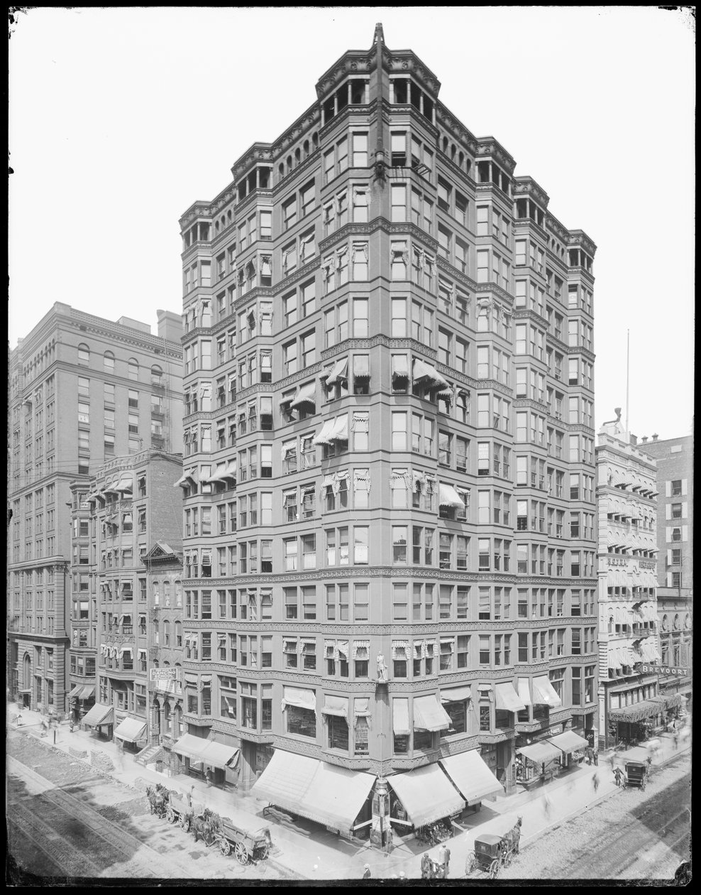 Tacoma Building, Chicago, Illinois, USA, n. 1905 (b/w valokuva) tekijältä Barnes and Crosby