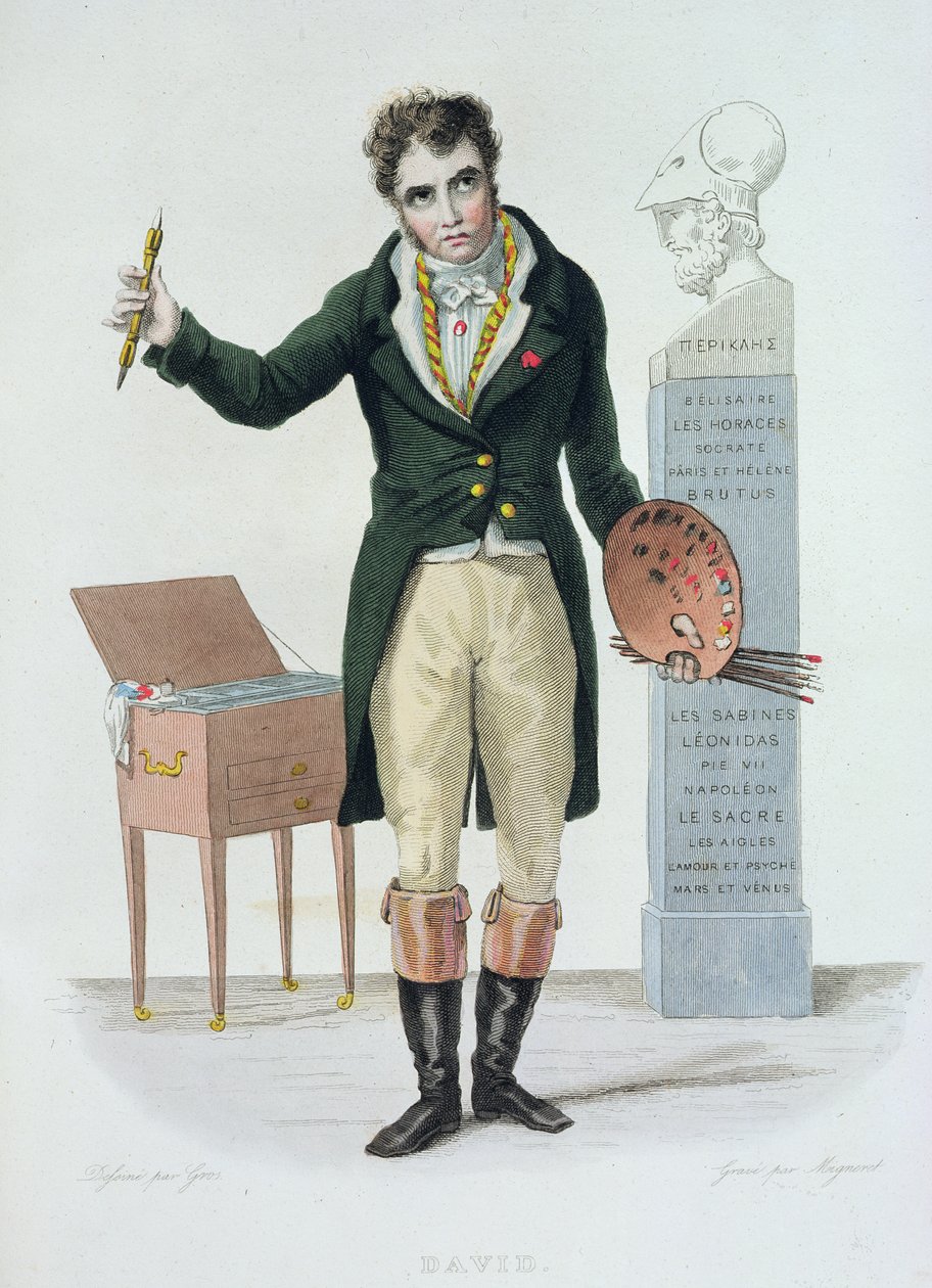 Jacques Louis David (1771-1835), kuvitus E. Mennechet