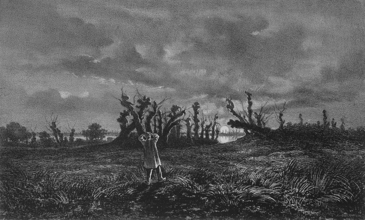 Lupeux, kuvitus George Sandin (1804-76) Legendes Rustiques -teokseen 1858 tekijältä Maurice Sand