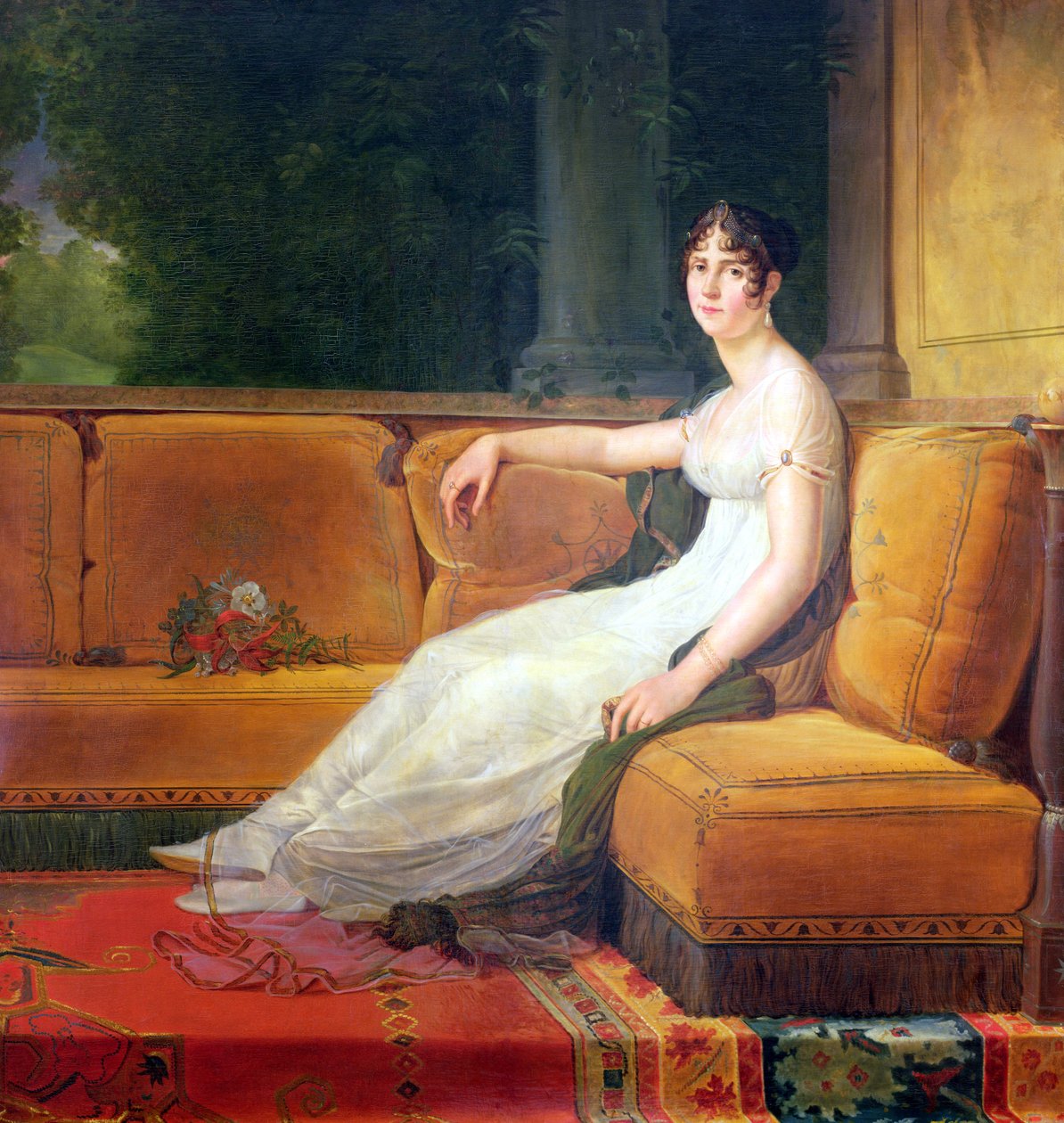 Keisarinna Josephine (1763-1814) Malmaisonissa, noin 1801 tekijältä Baron François Pascal Simon Gérard
