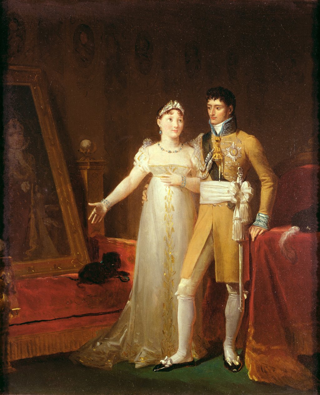 Württembergilaisen Jerome Bonaparten (1784-1860) ja hänen vaimonsa Catherinen (1783-1835) muotokuva tekijältä Baron François Pascal Simon Gérard