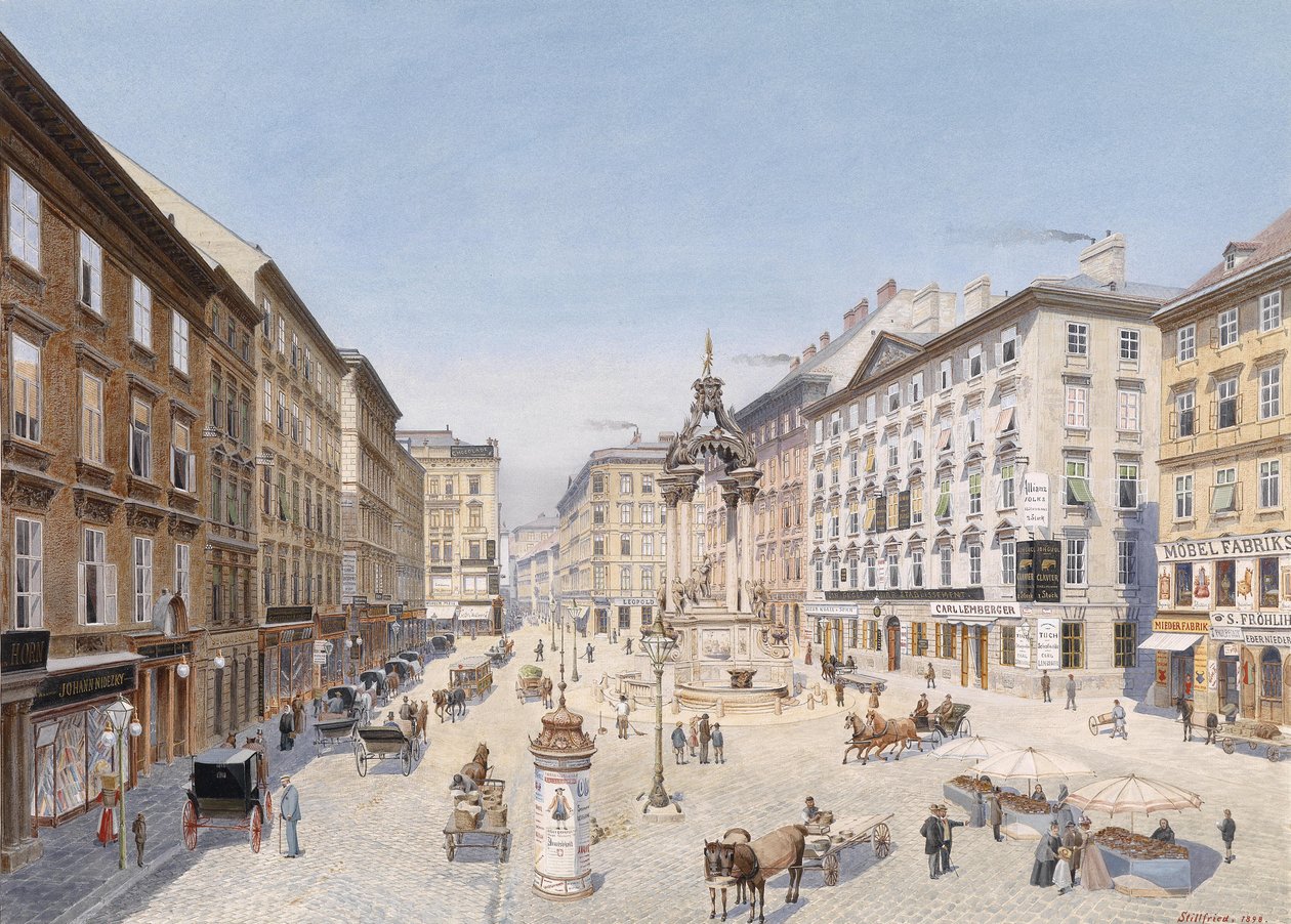 Der Hohe Markt Wienissä tekijältä Baron Raimund von Stillfried