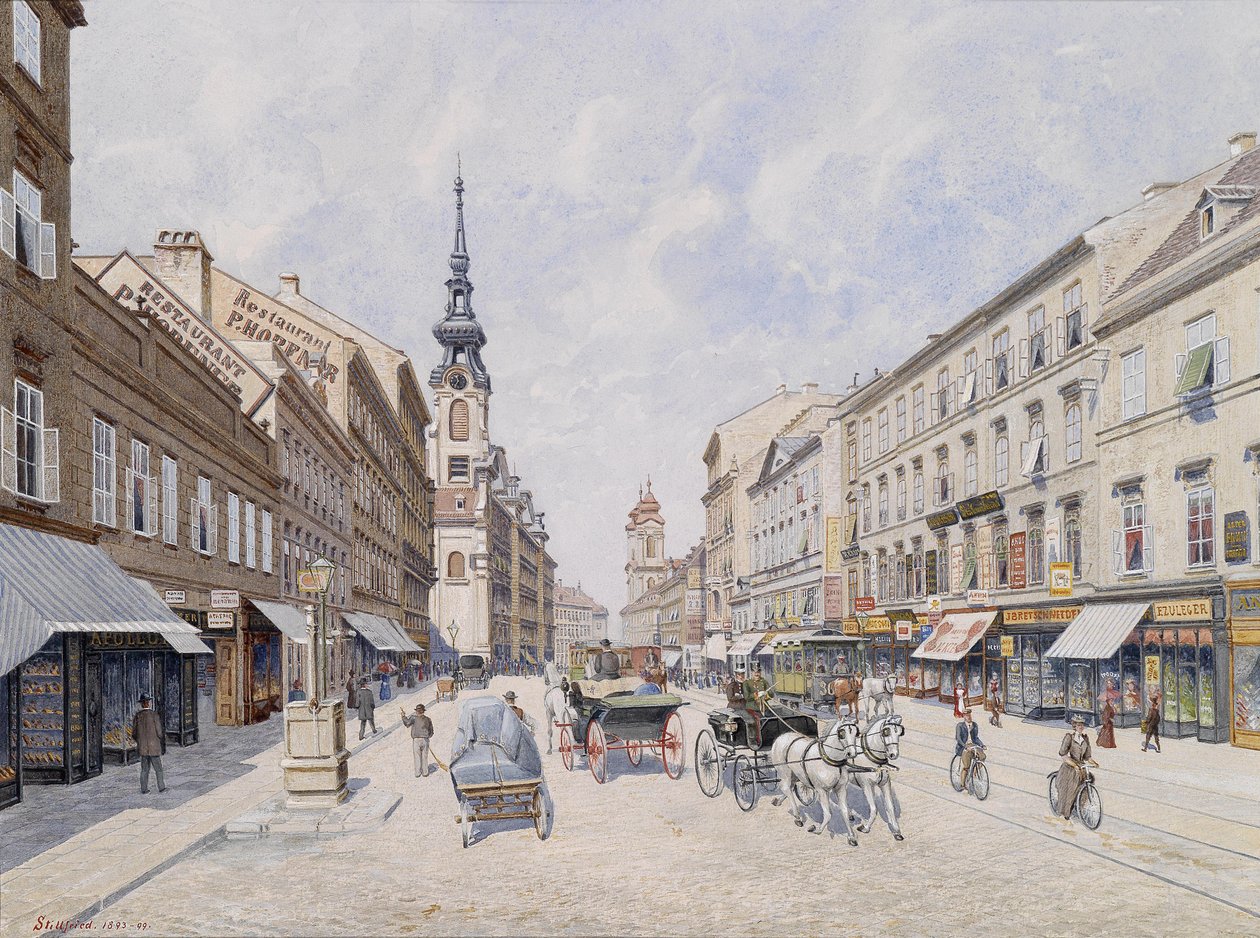 Die innere Mariahilferstraße tekijältä Baron Raimund von Stillfried