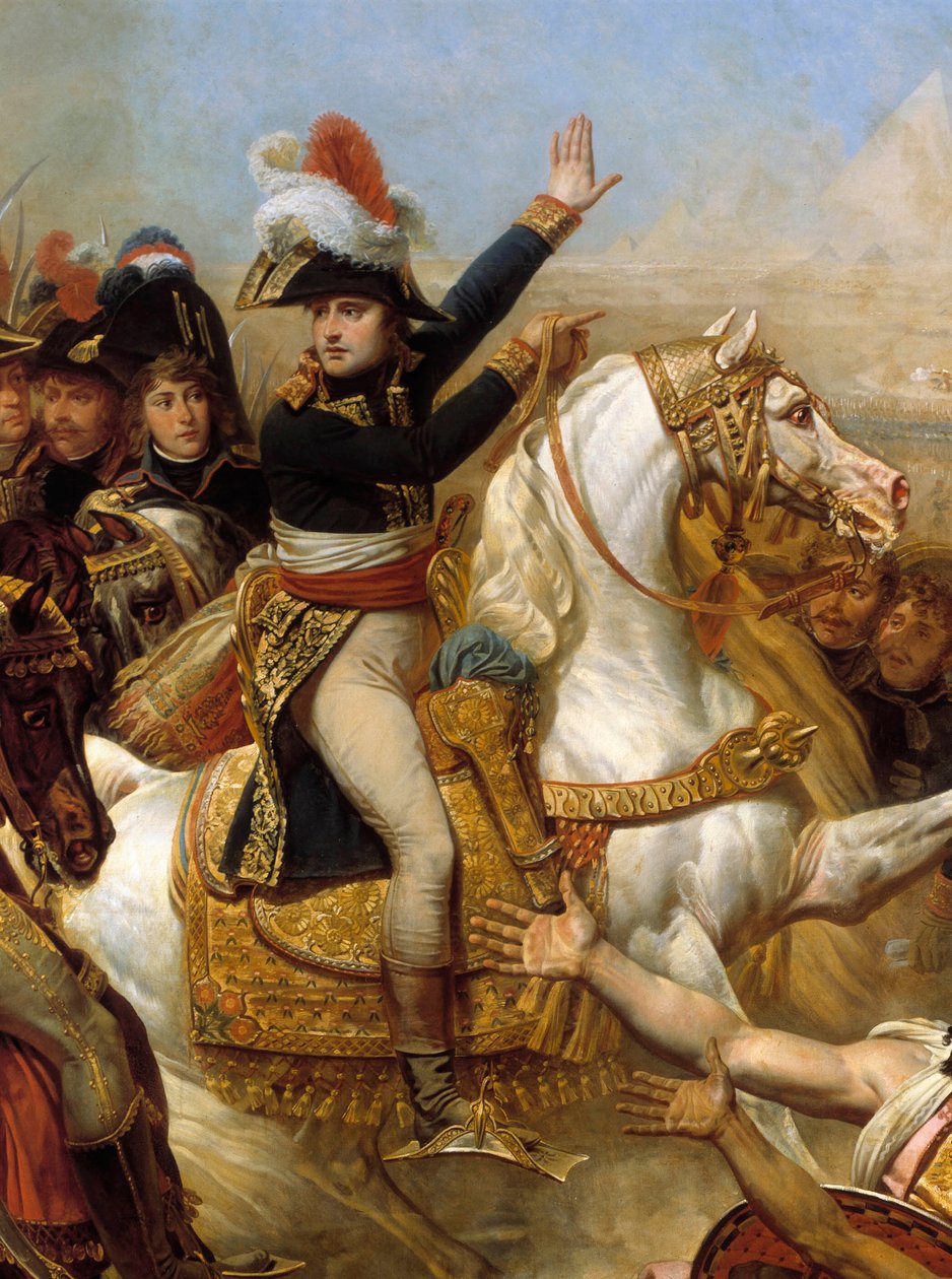 Egyptin kampanja (retkikunta) (1798-1801): "" Napoleon Bonaparte siunaa armeijaa ennen pyramiditaistelua, 21. heinäkuuta tekijältä Baron Antoine Jean Gros