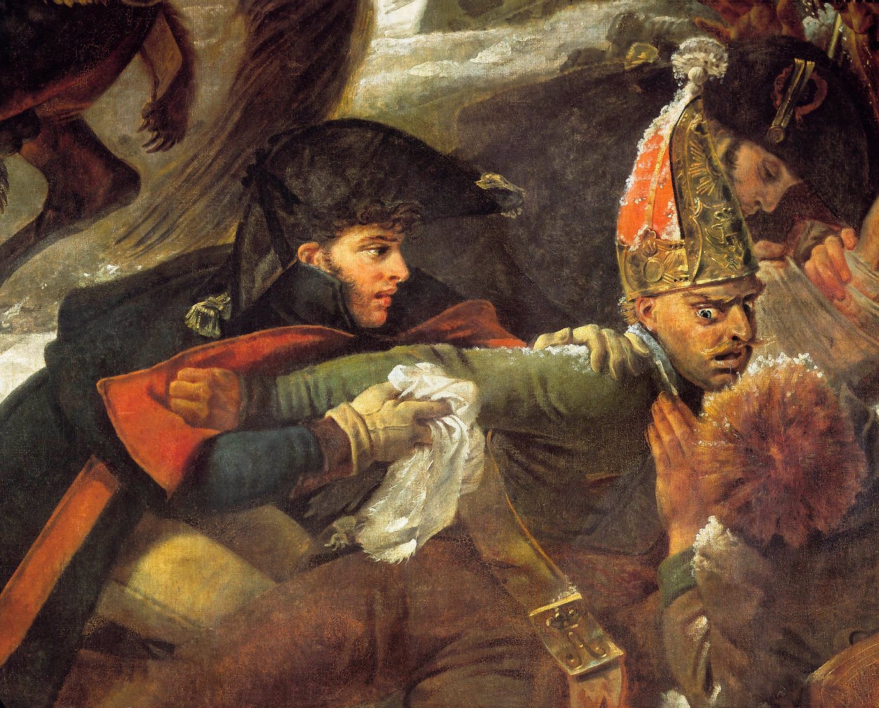 Napoleon I Eylaun taistelukentällä 9/02/1807, Yksityiskohta tekijältä Baron Antoine Jean Gros