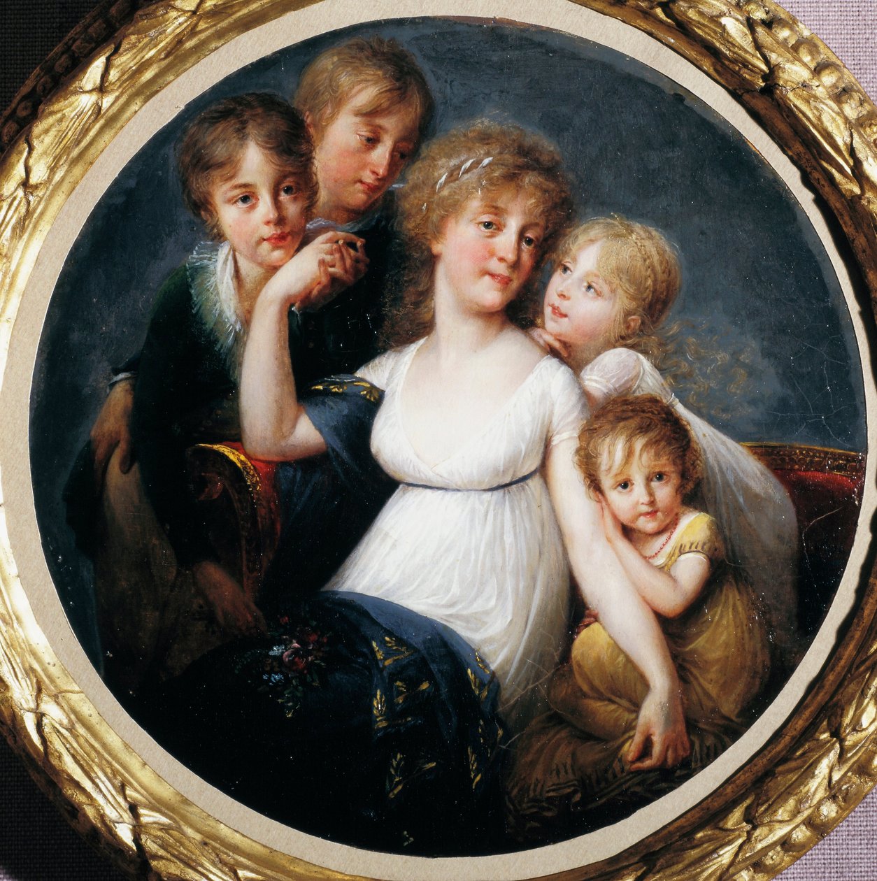 Muotokuva Anna Pieri Brignole-Salesta (Brignole Sale) (1765-1815), Genoise Noble lastensa kanssa Antoine Jean Grosin (1771-1835) maalaus Geenit, uudet katumuseot tekijältä Baron Antoine Jean Gros
