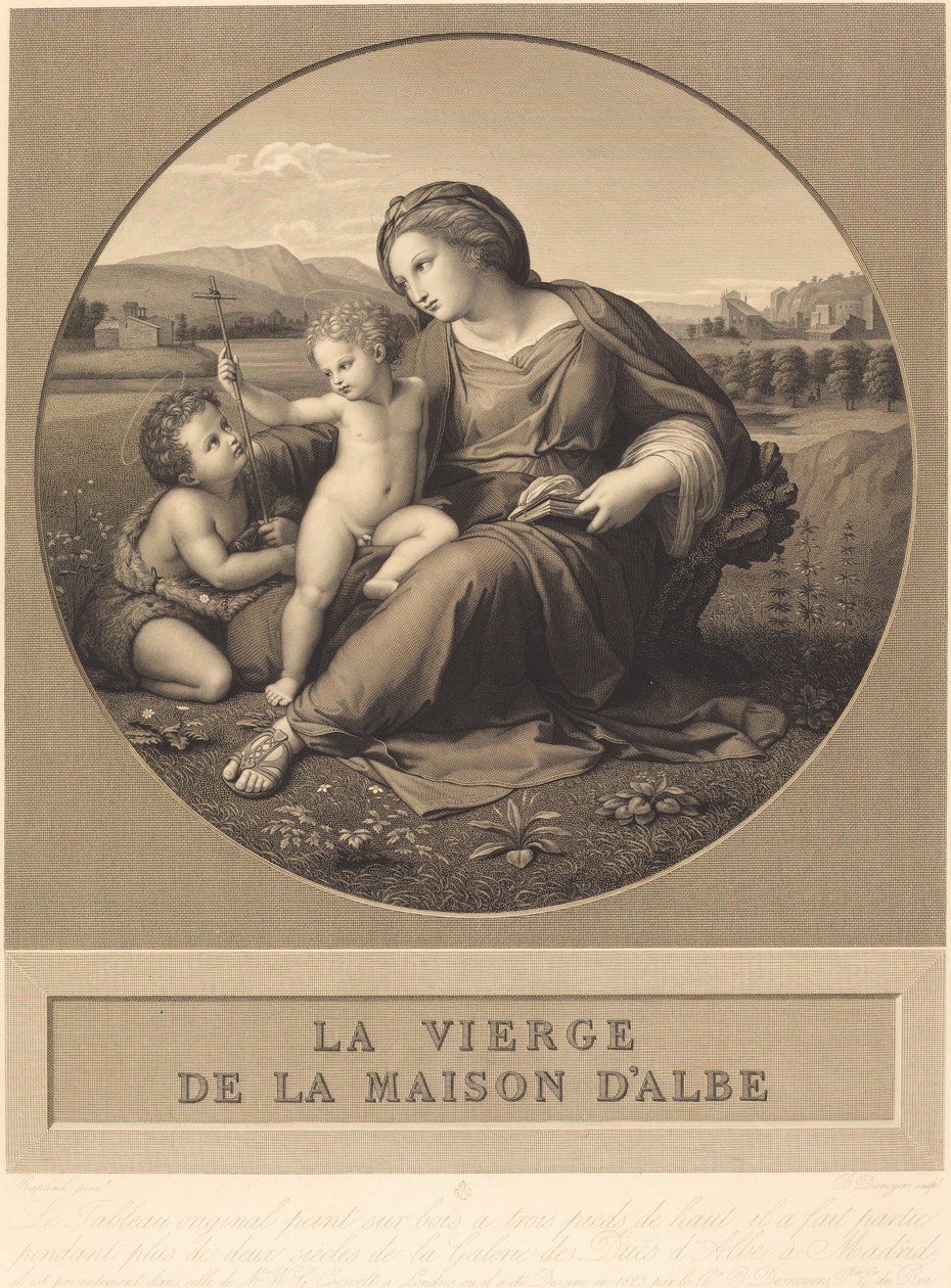 Alba Madonna tekijältä Baron Auguste Gaspard Louis Desnoyers after Raphael