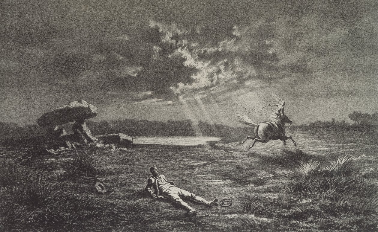 The Follet dEpnell, George Sandin (1804-76) kuvitus Legendes Rustiquesille 1858 tekijältä Maurice Sand