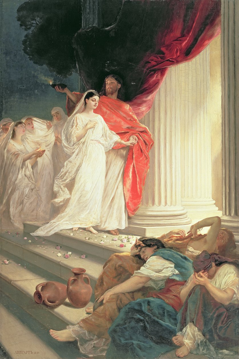 Vertaus viisaista ja tyhmistä neitsyistä tekijältä Baron Ernest Friedrich von Liphart
