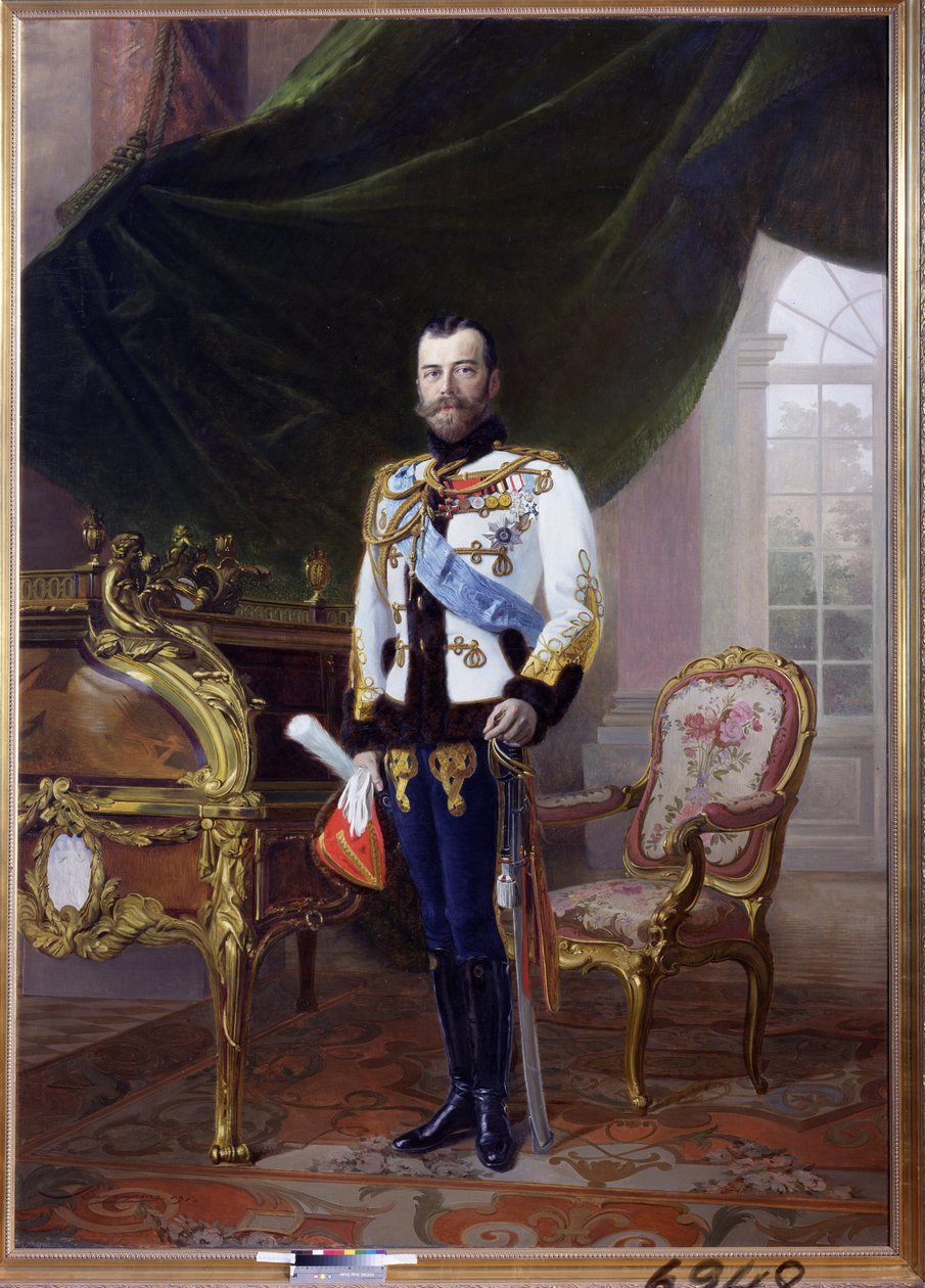 Keisari Nikolai II:n (1868-1918) muotokuva tekijältä Baron Ernest Friedrich von Liphart