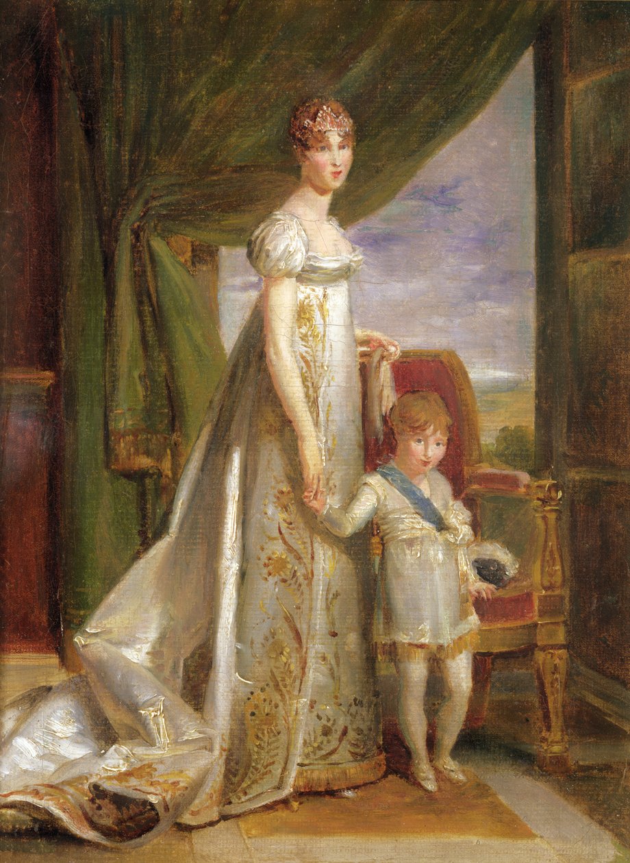 Hortense-Eugénie de Beauharnais (1783 - 1837), Hollannin kuningatar ja hänen poikansa Charles Napoléon Bonaparte (1803 - 1807), 1806. tekijältä Baron François Pascal Simon Gérard