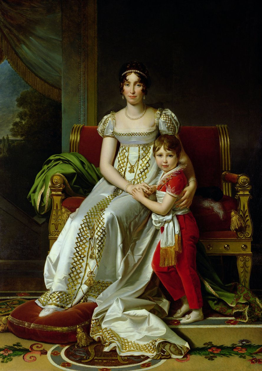 Hortense de Beauharnais (1783-1837) Hollannin kuningatar ja hänen poikansa Napoleon Charles Bonaparte (1802-07) 1806 tekijältä Baron François Pascal Simon Gérard