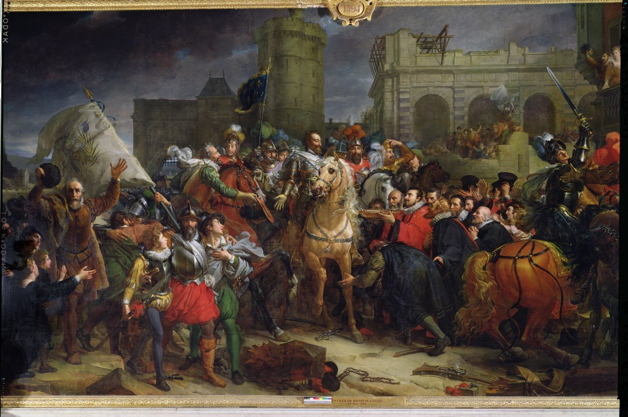 Henri IV:n (1553-1610) saapuminen Pariisiin, 22. maaliskuuta 1594 tekijältä Baron François Pascal Simon Gérard