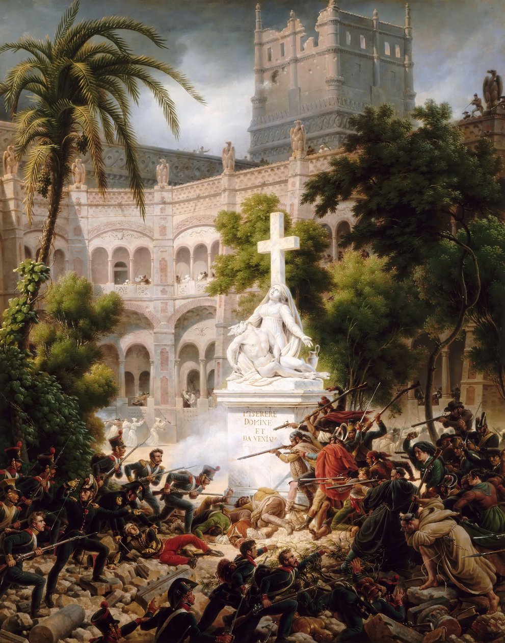 Hyökkäys Santa Engracian luostariin, 8. helmikuuta 1809 tekijältä Baron Lejeune Louis François