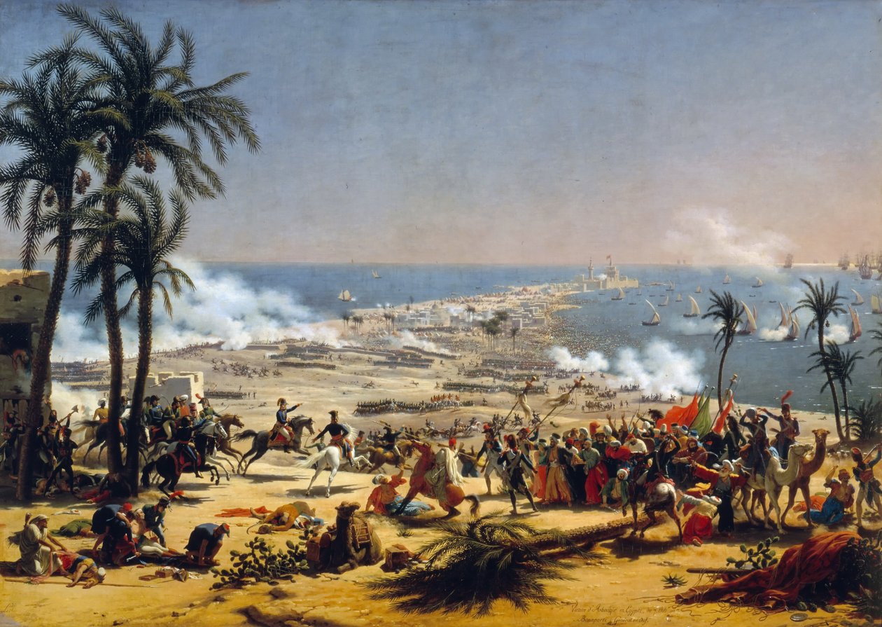 Aboukirin taistelu 25. heinäkuuta 1799 tekijältä Baron Lejeune Louis François