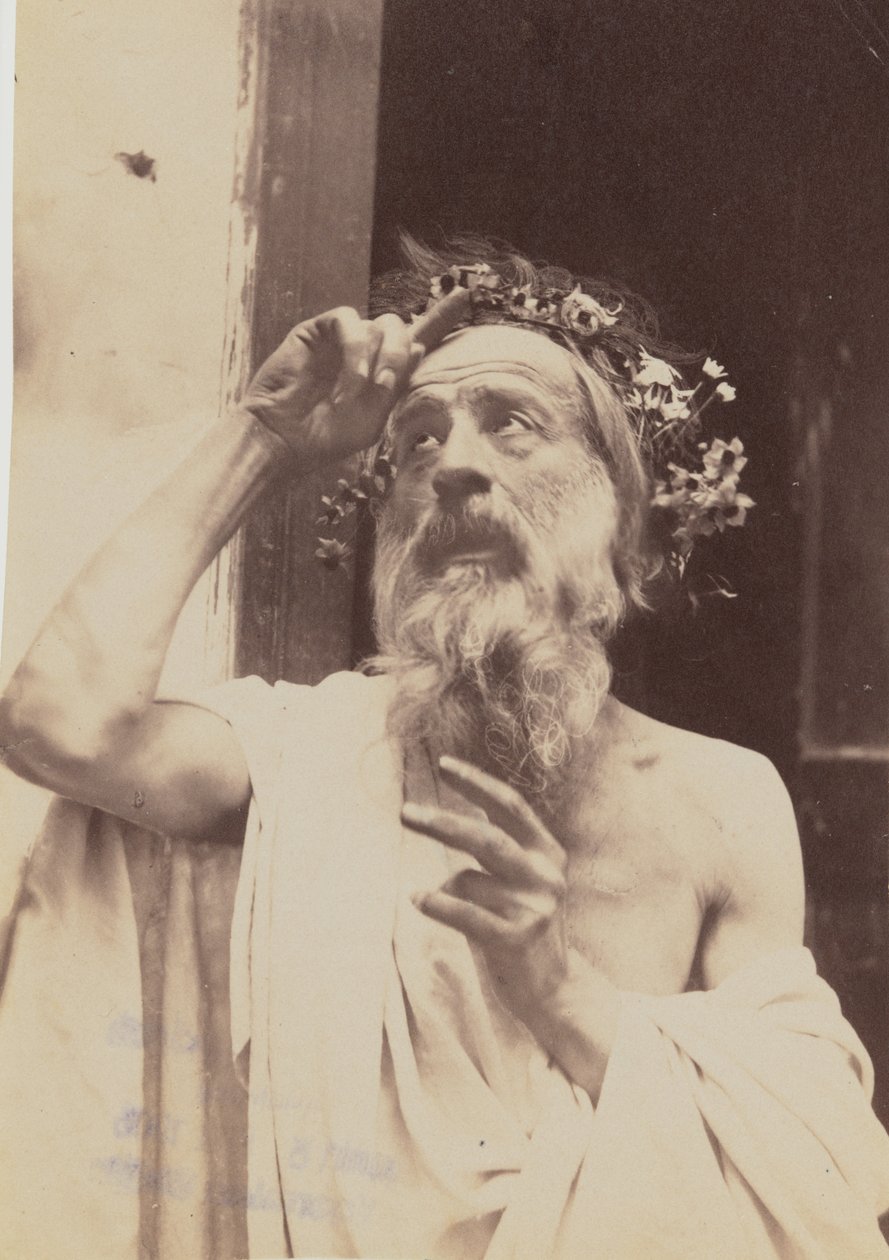 [Iäkäs mies seppeleen kanssa] tekijältä Baron Wilhelm von Gloeden